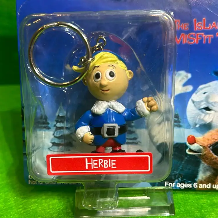 Rudolph, the rednosed, reindeer, Herbie limited edition keychain