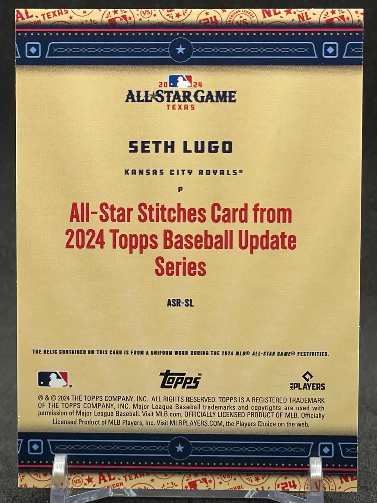 Seth Lugo - 2024 Topps Update Series - All-Star Stitches #ASR-SL (MEM)
