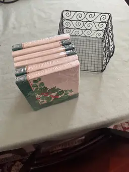 #03 - Christmas Napkins In Wire Holder #2