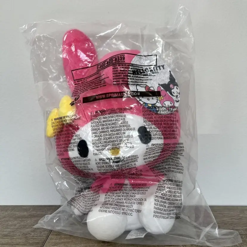 Sanrio MY MELODY Plush Hello Kitty Friend Soft 9” NWT Factory Sealed