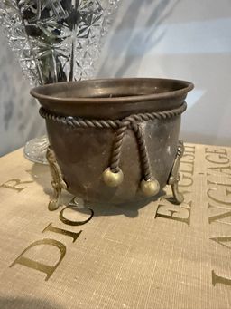 Brass 3-Footed Planter Pot