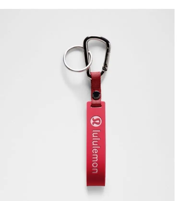 Lululemon Silicone Keychain Live In The Moment Desert Red/Pink Haze NWT