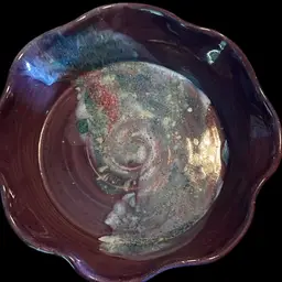 Frog Pond Scalloped Edge Purple Bowl