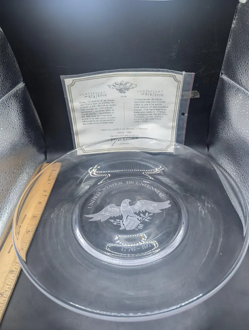Cristalleries de Bayel United States Bicentennial Plate