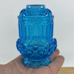 Weisher Colonial Blue Moon & Stars Mini Fairy Lamp 3.5”