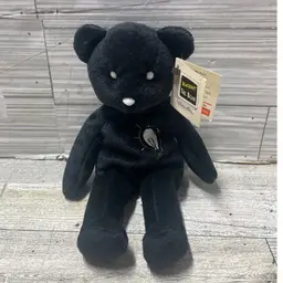 Y2K Black Out Bear Plush With Flashlight And Tag