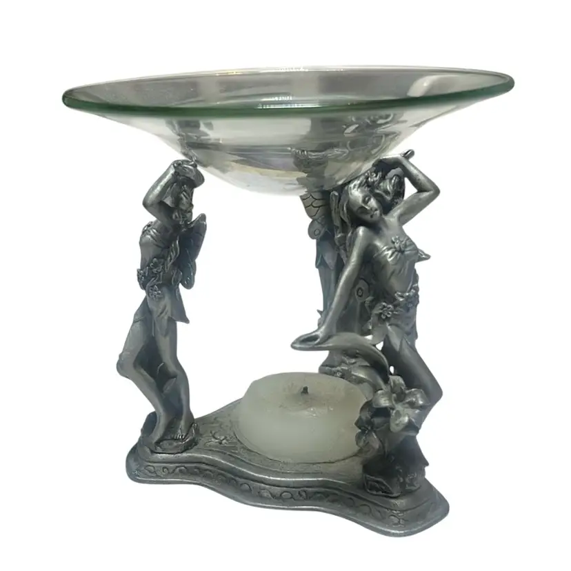 Vintage Pewter Fairy Oil Burner