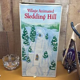Dept 56 Sledding Hill One Sled Needs Glue Tested