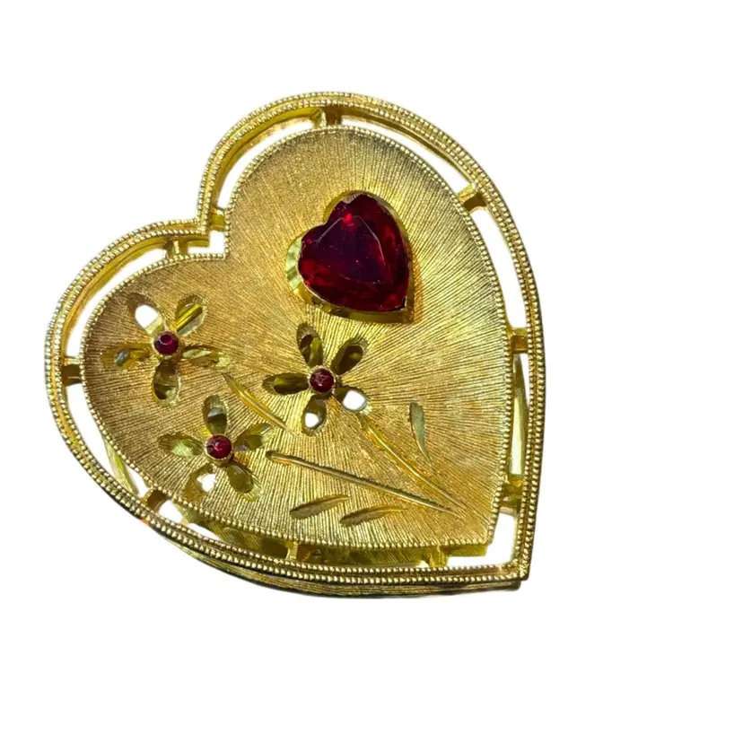 VTG JJ Heart Brooch