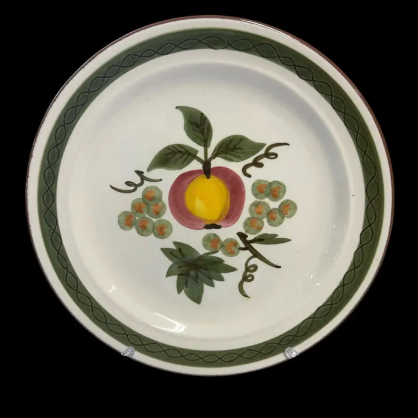 Vintage Stangl Pottery 'Apple Delight' hand-painted salad plate.