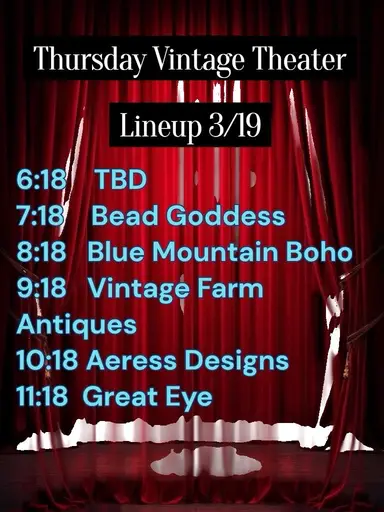 Thursday Vintage Theater W/Karen Aeress Designs 