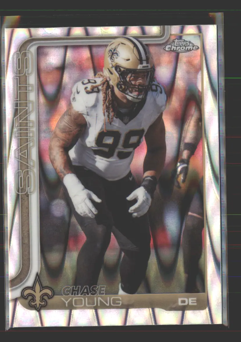 Chase Young 2025 Topps Chrome RayWave Refractor #220 - (142) - New Orleans Saints
