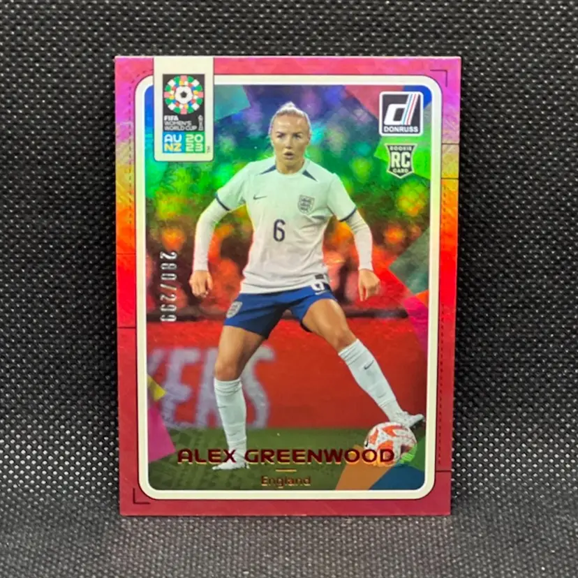Alex Greenwood 2023 Donruss Women’s World Red /299 England Soccer Card