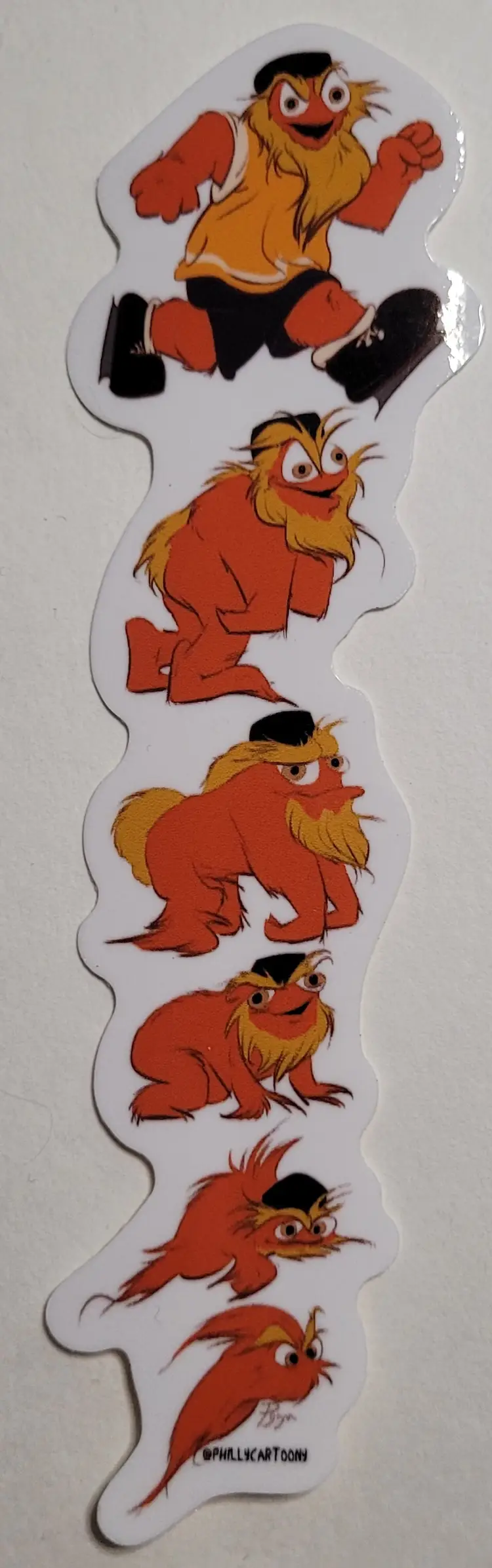 Evolution of Gritty (Vertical) - Sticker/Magnet