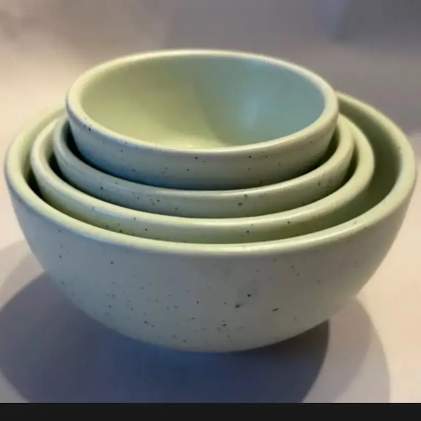 Greg Natale Measuring Bowls Ceramic Measuring Cups Mint Green Limited Edition