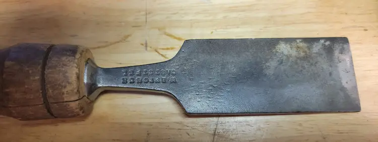 Vintage W. Butcher Cast Steel 1-1/2"Bench Paring Chisel, Original Handle, Sheffield