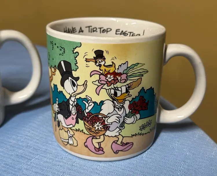 Walt Disney Applause Donald Duck “Have A Tip Top Easter!” #30123 Coffee Mugs