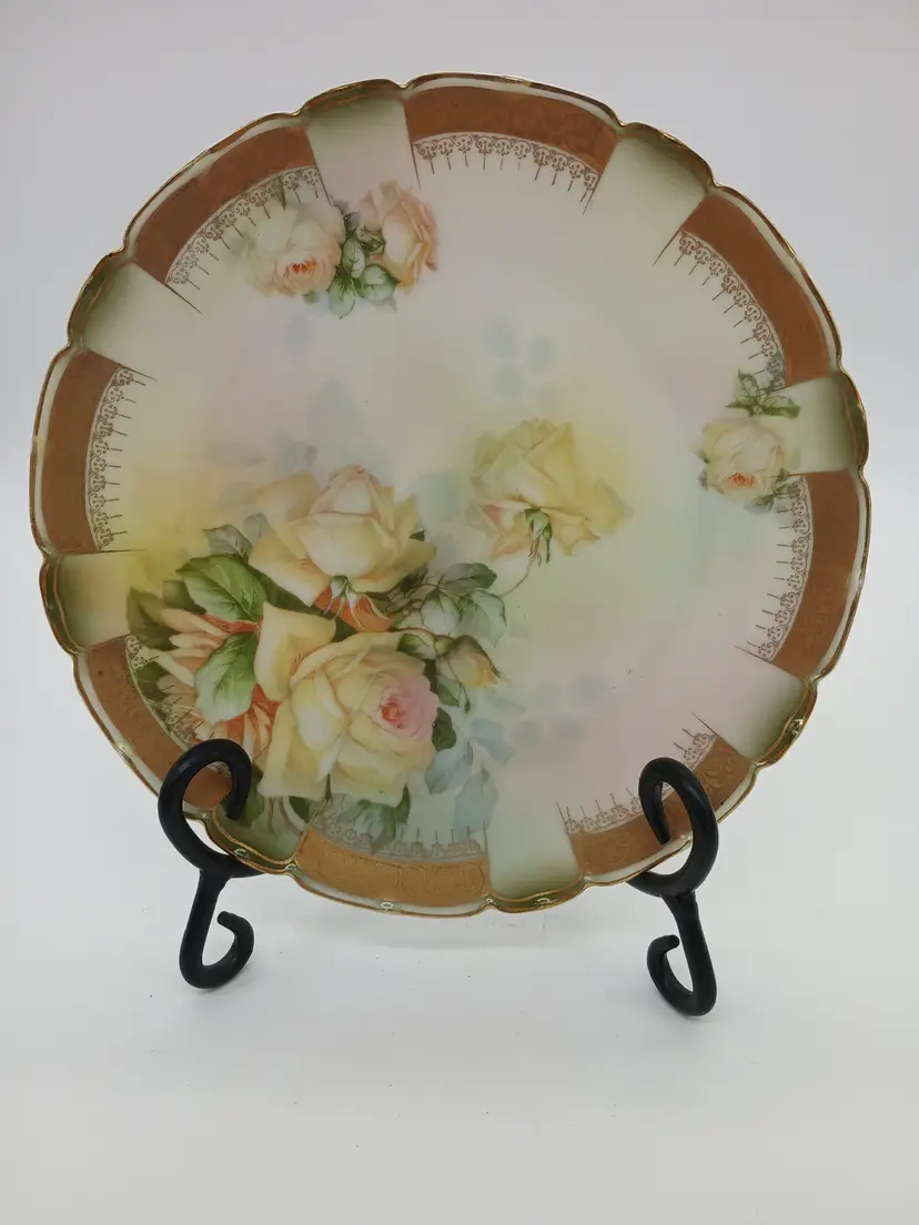 Porzellanfabrik Tirschenreuth (P.T.) Bavaria Handpainted Plate