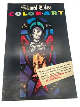 1956 Stained Glass Color Art Book – 10 Window Projects by Collins & Pickel