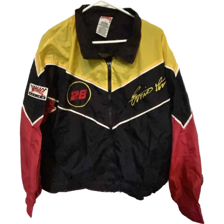 Ernie Irvin (28). NASCAR Racing Windbreaker Jacket. Size Large. Vintage 1990’s