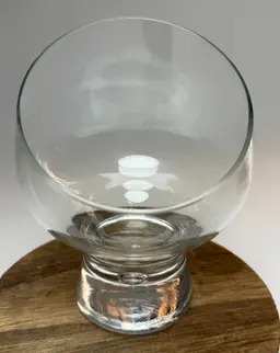 Kosta Boda Pippi Angled Pedestal Bowl Candle Holder Bubble Base Snifter MCM Mod