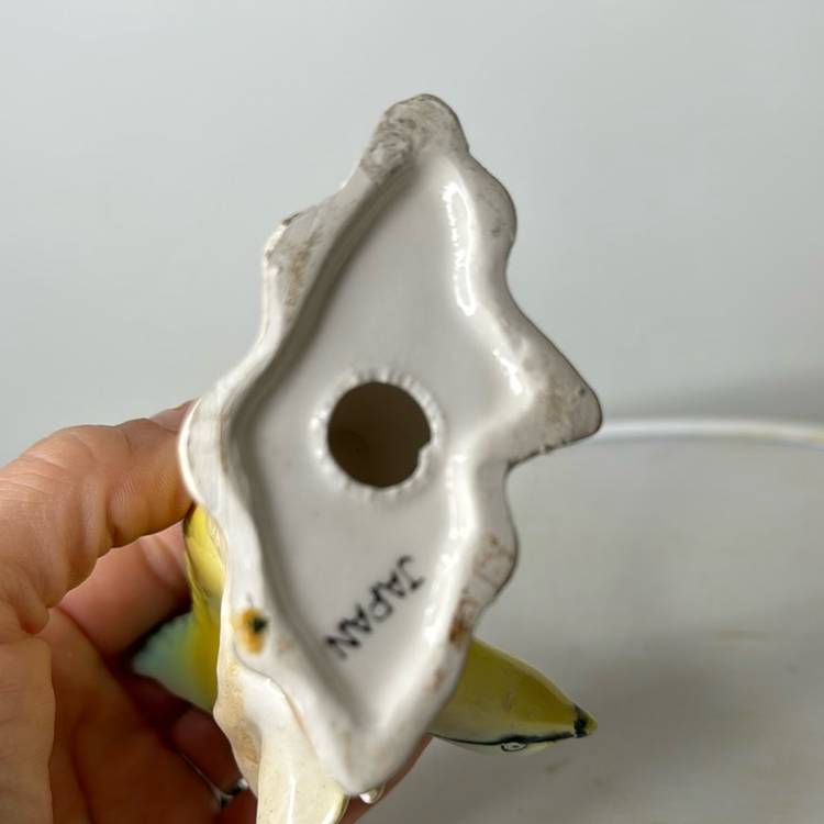 Blue Bird Japan Bird 5” Tall Small Paint Chip On Head