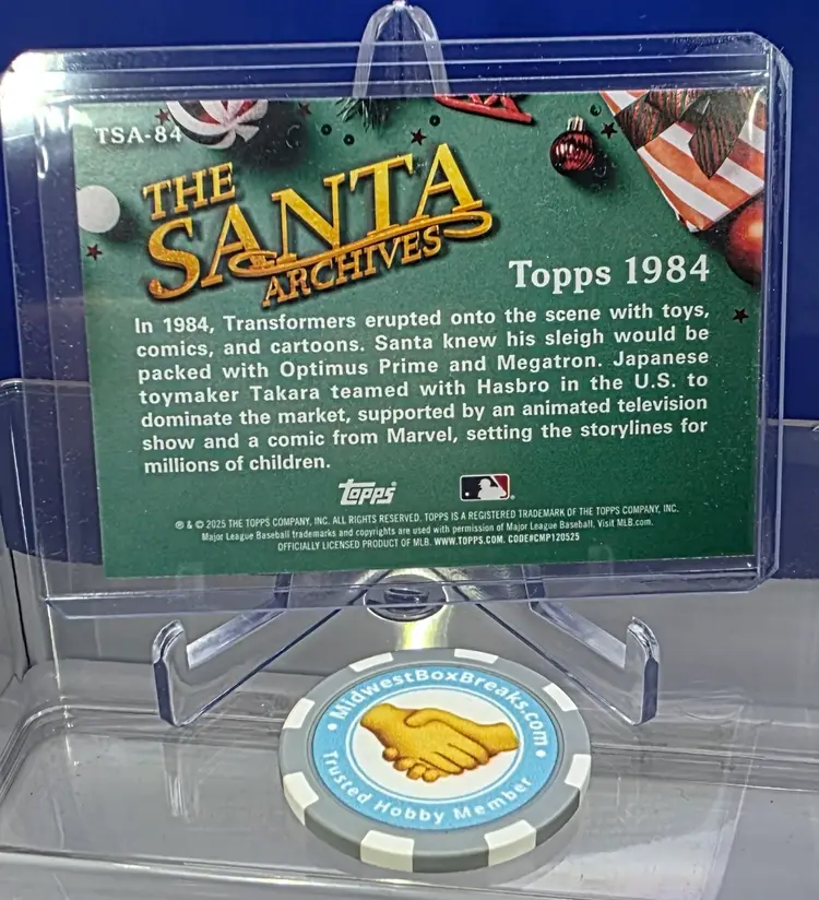 Santa Claus 2025 Topps Holiday Christmas 1984 The Santa Archives 1984 #TSA-84 SSP CASE HIT