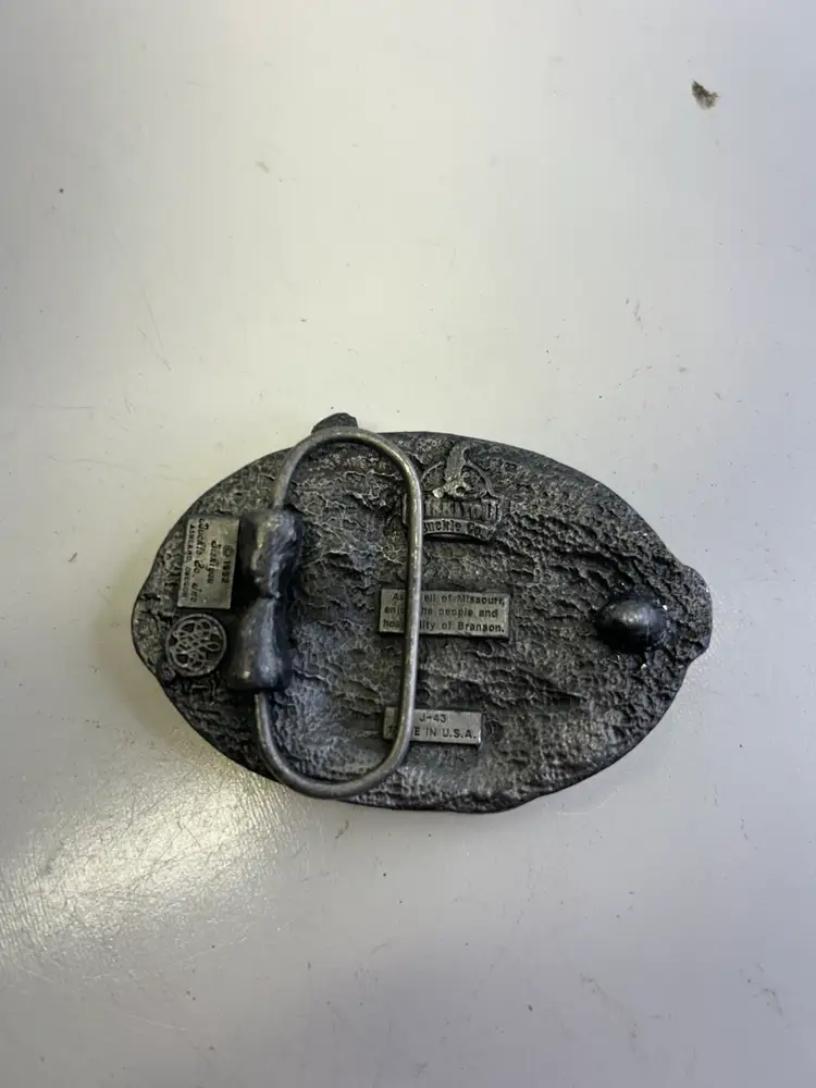 Vintage Siskiyou Pewter Belt Buckle Branson Missouri 1992