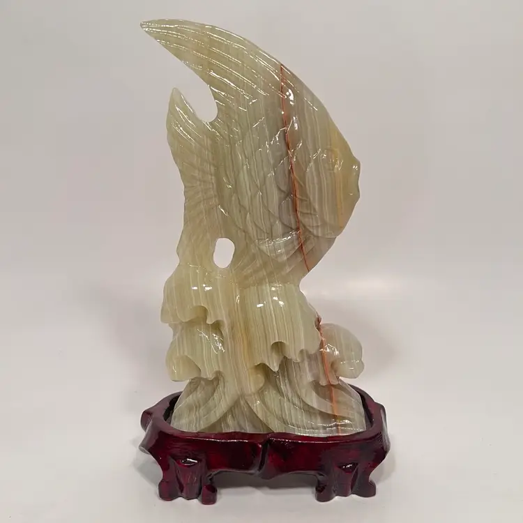 Banded Onyx Fish Carving Sculpture