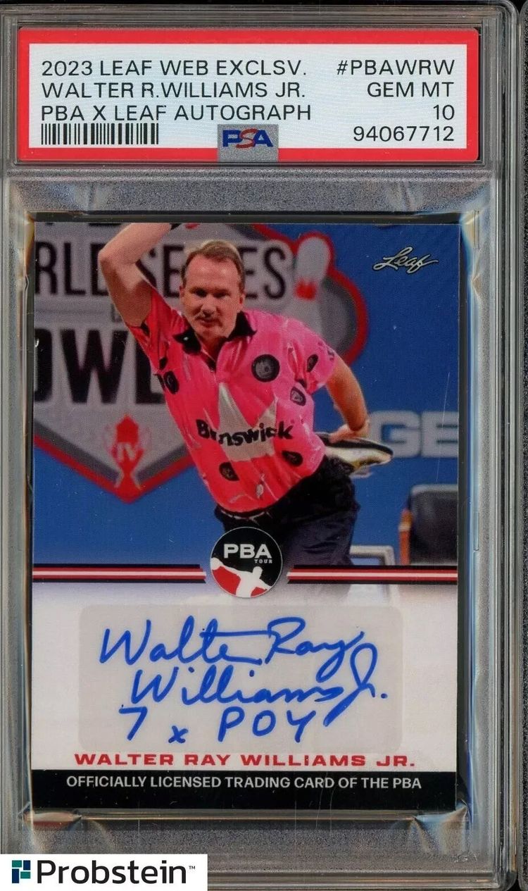 2023 Leaf Web Exclusive PBA X Leaf Walter Ray Williams Jr AUTO PSA 10