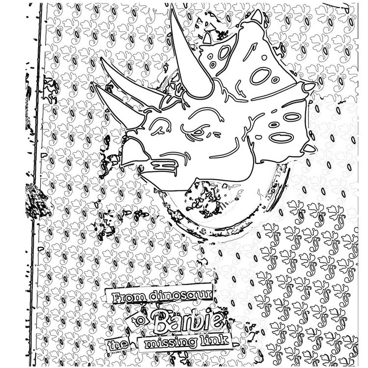 Dinosaur To Barbie Coloring Page 