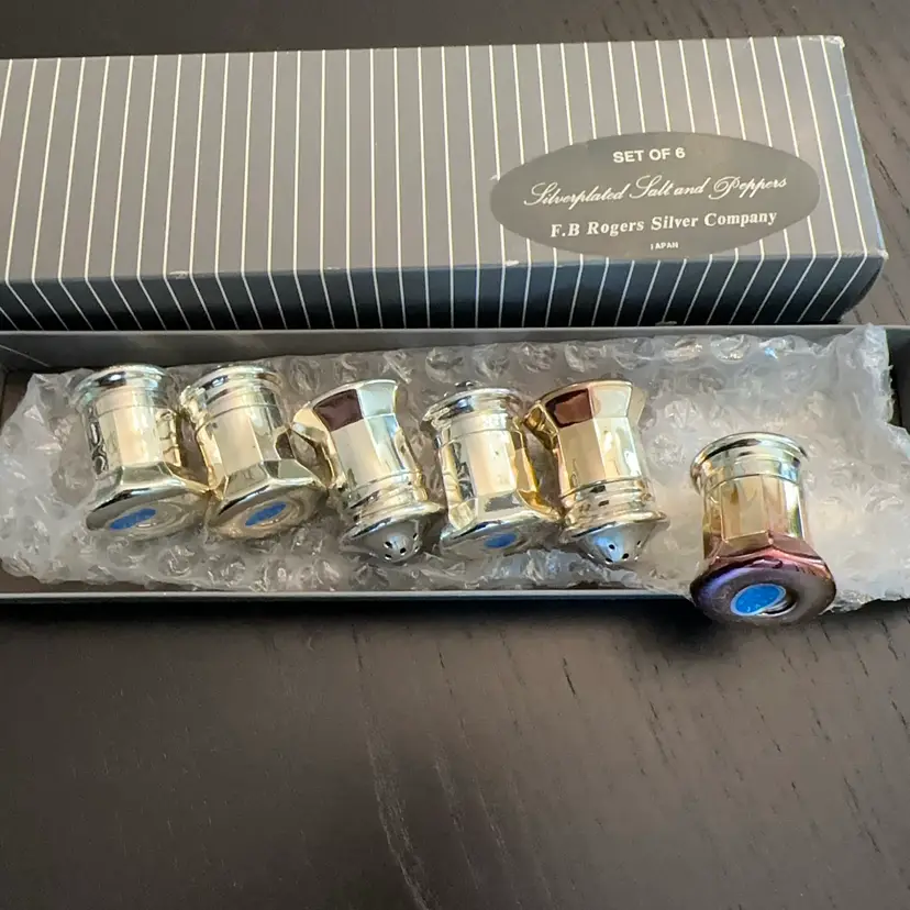 Set Of 6 F. B. Rogers Salt And Peppers