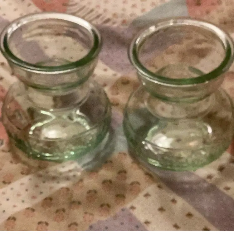 Set Of Two Light Green Vases made in China