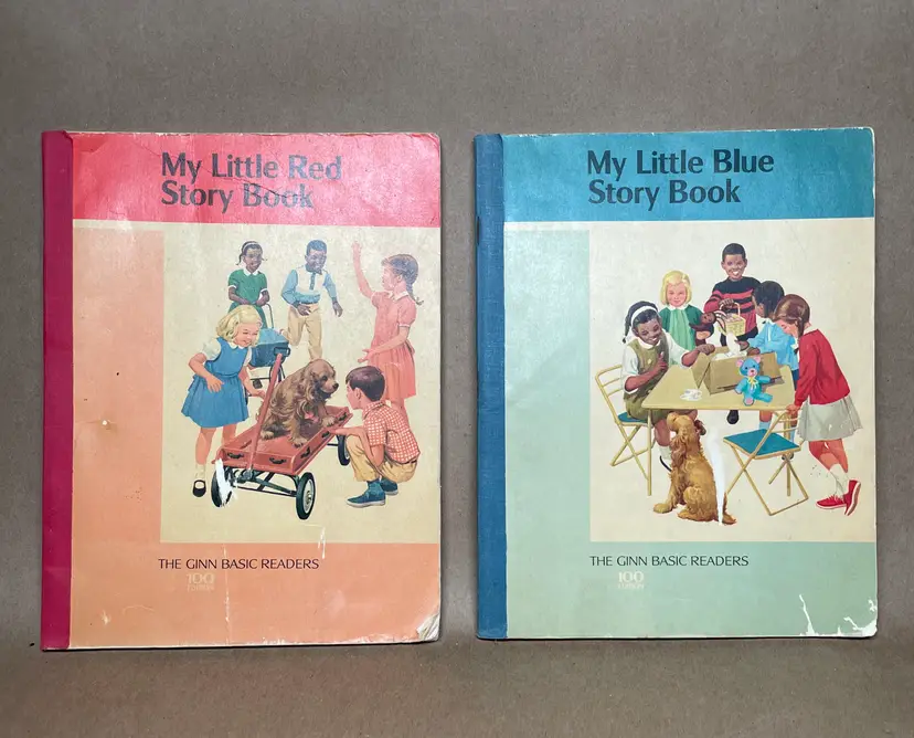 Ginn Basic Readers My Little Red Story Book My Little Blue Story Book VINTAGE