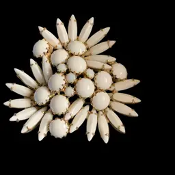 Milk Glass Brooch