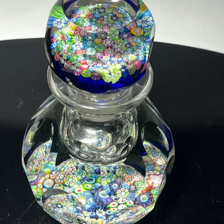 Vintage Perthshire Millefiori Paperweight bottle