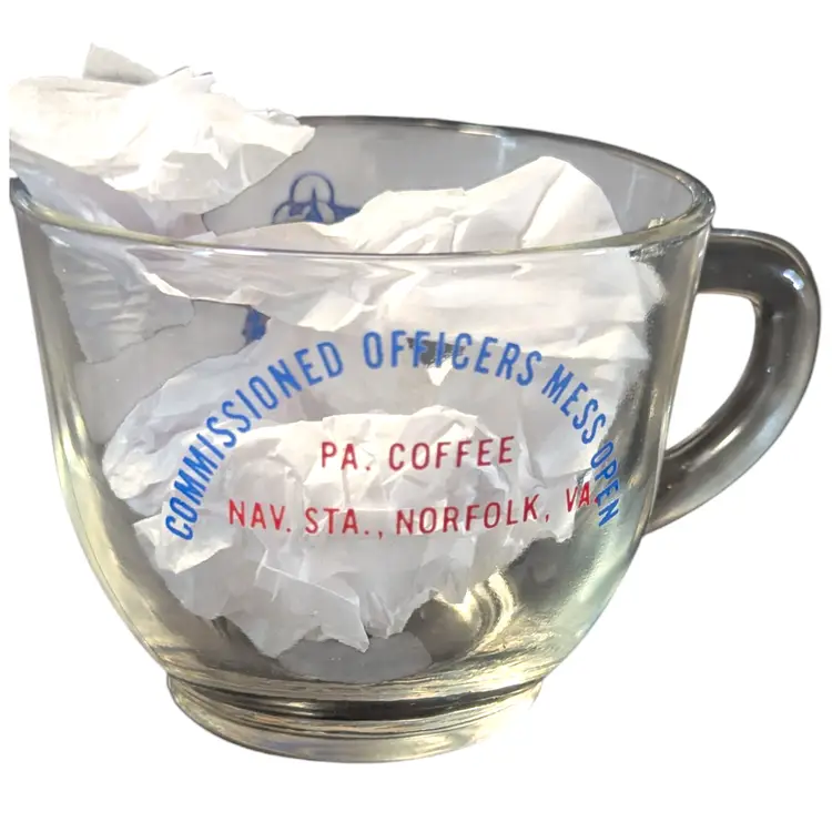Commissioned Officer's Mess Naval Station Norfolk VA Glass PA Coffee Cup