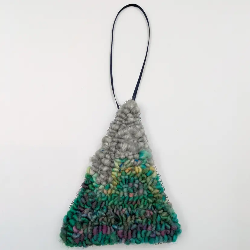Made by Me! Mountain Hooked Wool Ornament