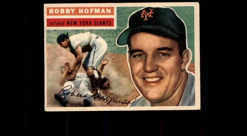 1956 Topps #28b Bobby Hofman - (pk-tl2) - New York Giants