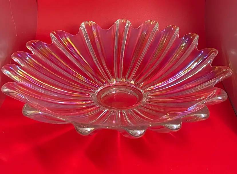 Vintage Federal Glass Irridescent Carnival Glass Bowl