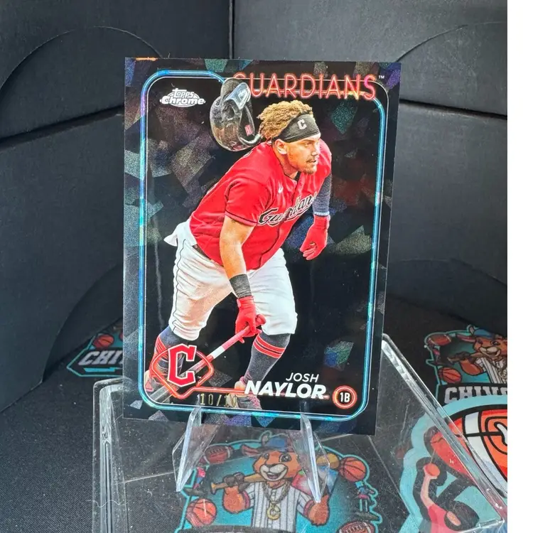 2024 Topps Chrome Sapphire – Josh Naylor – Black Parallel #10/10 – Cleveland Guardians