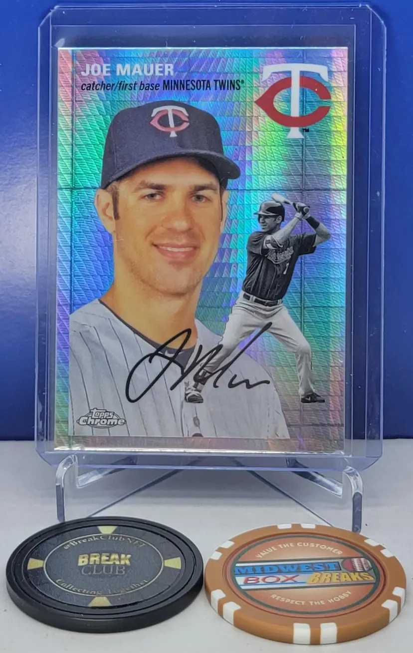 Joe Mauer 2023 Topps Chrome Platinum Anniversary Prism Refractor #429 Minnesota Twins