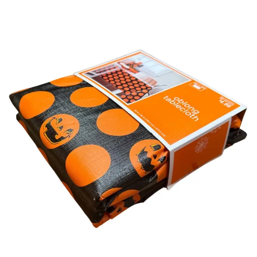 2011 TARGET Halloween Jack-o-Lantern Tablecloth NOS Plastic Vinyl 60"x84"