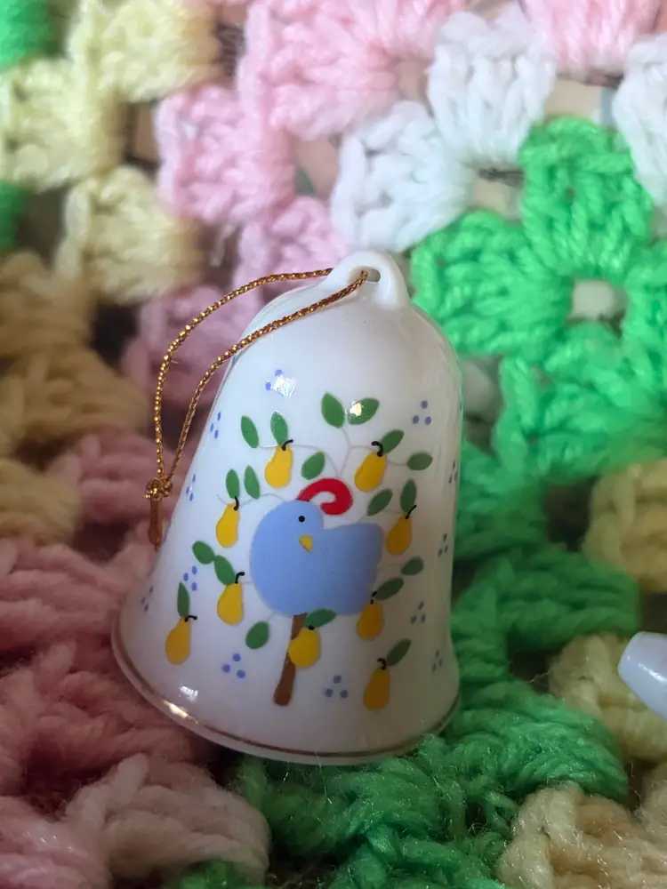 Vintage Lillian Vernon Christmas Partridge in a Pear Tree Bell 1988