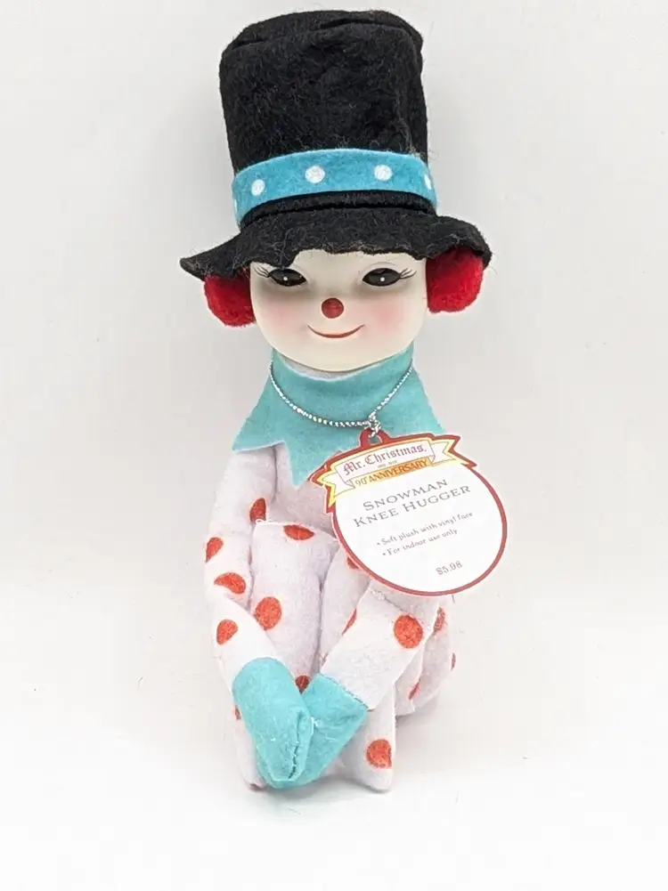 Mr. Christmas Snowman Knee Hugger 90th Anniversary Retro Style NWT
