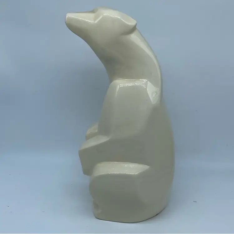 #1441 Mid-Century Modern Northern Pottery stylized polar bear figurine.