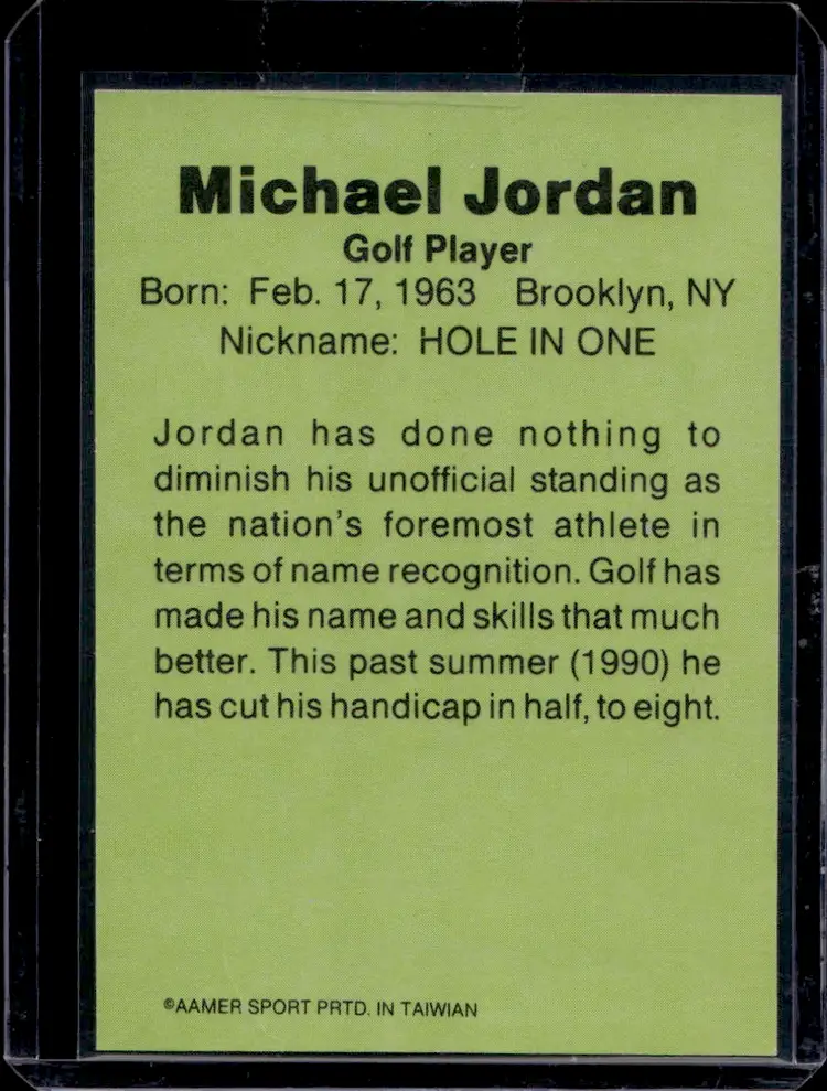 Michael Jordan Knows Golf Card - aamer sports