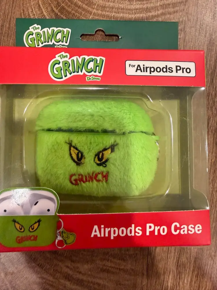 NEW, THE GRINCH FURRY AIRPODS PRO CASE