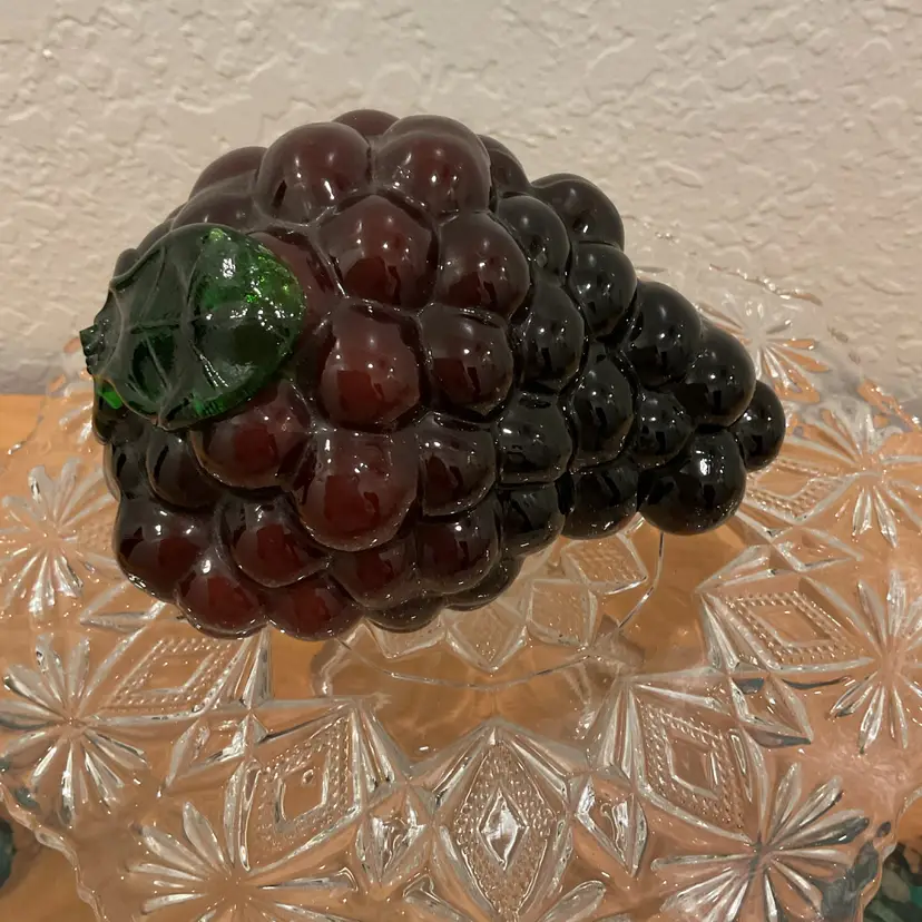 Vintage Glass Grape Cluster