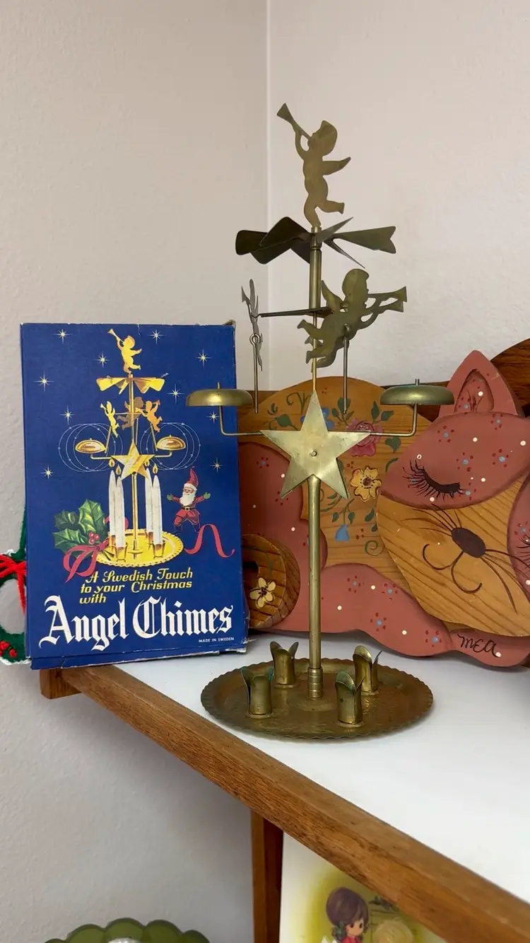 Vintage Angel Chimes Made In Sweden In Original Box- Complete